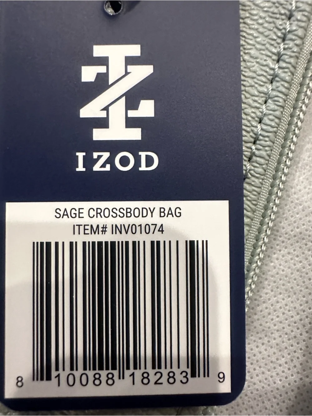 Izod Sage Green Crossbody Bag with Branded Detachable Strap